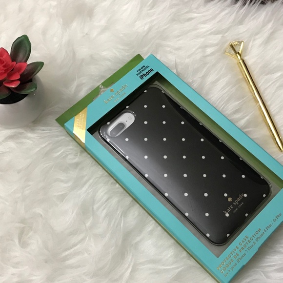 Kate Spade Hardshell Case Black w/ Dots -NWT - Picture 2 of 6